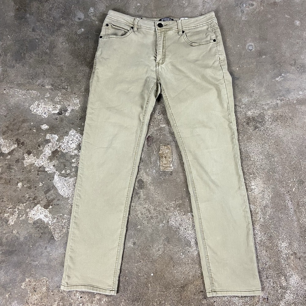 Ezekiel 305 Chopper Pants Size 32 Beige Khaki Chino Slim Fit Comfort Stretch